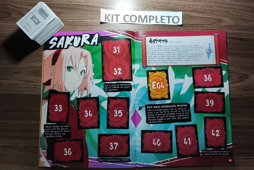 Álbum De Figurinhas Naruto Shippuden Completo Para Colar (Usado)