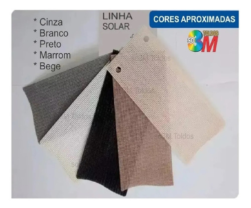 Toldo Cortina Retratil Tela Solar Uv 1,70 X 2,60 Completo 