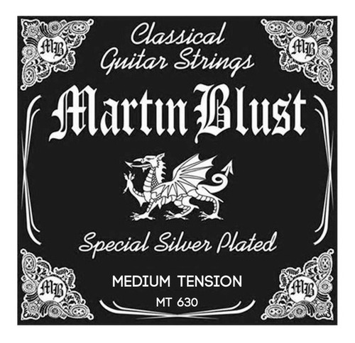 Imagen 1 de 6 de Encordado Criolla Clasica Media Tension Martin Blust Mt630