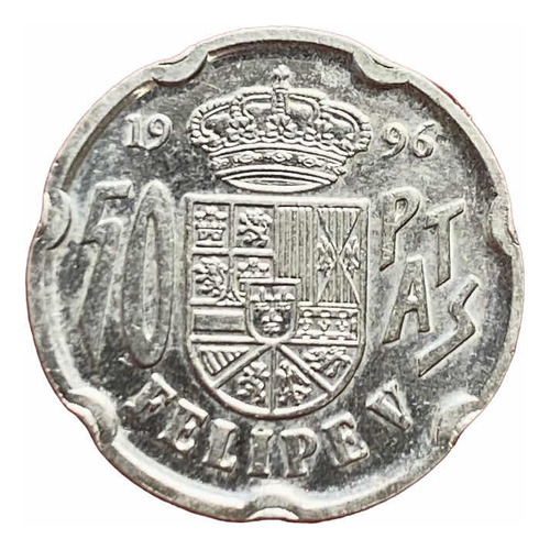 Moneda 50 Pesetas España 1996 Km 963 Felipe 5 (Usado)