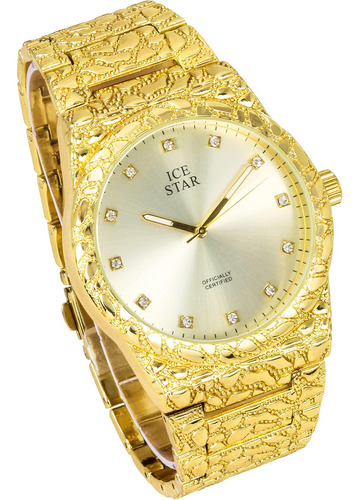 Relógio Masculino Techno Pave Nugget De 45 Mm Com Mostrador