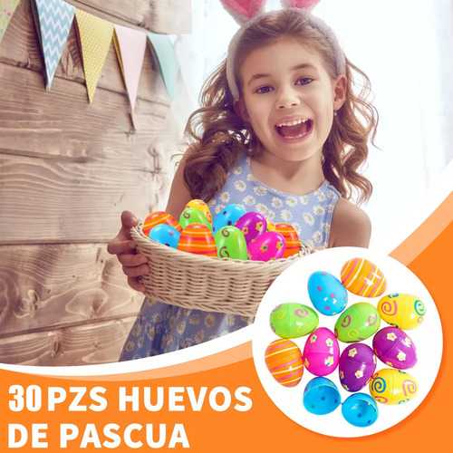 Huevos De Pascua Gigantes Rellenables De Plástico 30 Pzs