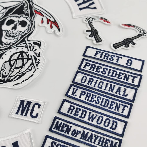 Parche Mc, Sons Of Patch Anarchy Biker, Parches Traseros Par