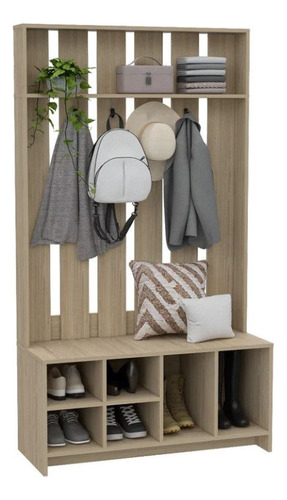 Biblioteca Tu Home Recibidor Beijing color rovere de melamina 172.6cm x 96.8cm x 39.3cm con 2 estantes