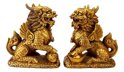 Estatua Animal De Cobre Amarillo China De Fengshui De La De