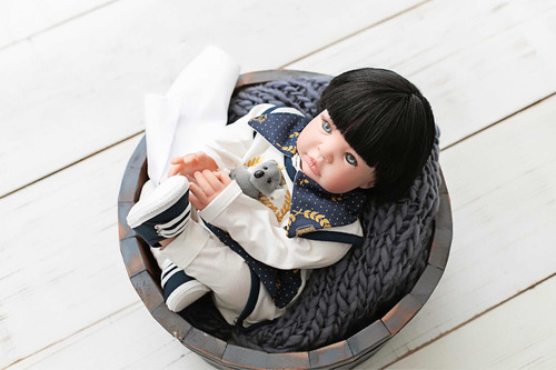 Imagem 3 de 9 de Bebe Tipo Verdade Real Realista Reborn Menino Boneco 53cm