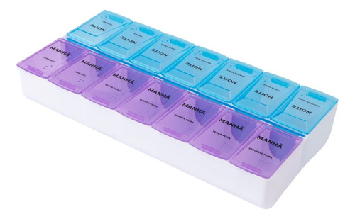 Porta Medicamento Comprimido Semanal Mensal Colorida
