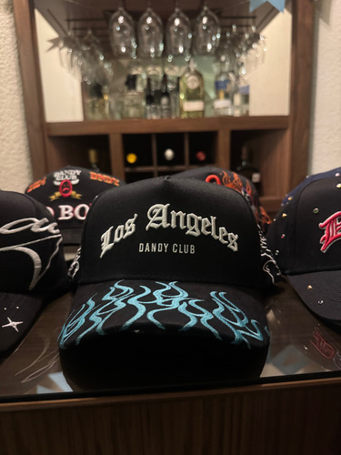 Gorra Dandy Hats Los Ángeles, Original Negro Único Lisa