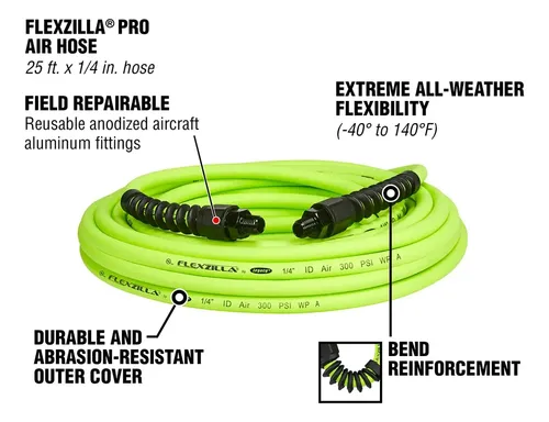 Mangueira De Ar Flexzilla Pro 1/4 Pol. X 25 Pés Heavy Duty Z