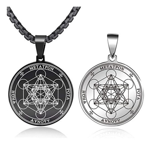 Collar Cubo De Metatron Geometría Sagrada X2 Y A