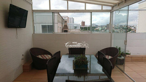 Imagem 24 de 25 de Linda Cobertura De 136 Metros Semi Mobiliada Com 03 Dormitorios E 01 Suíte Com 01 Vaga De Garagem No Parque São Vicente - Mauá - Co0148