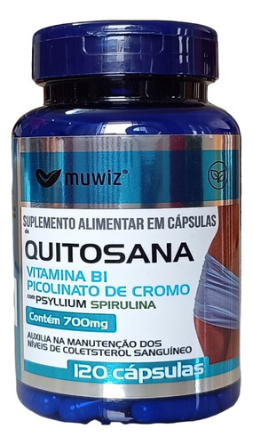 Kit 2x Quitosana Muwiz 700mg, 120 Cáps Muwiz
