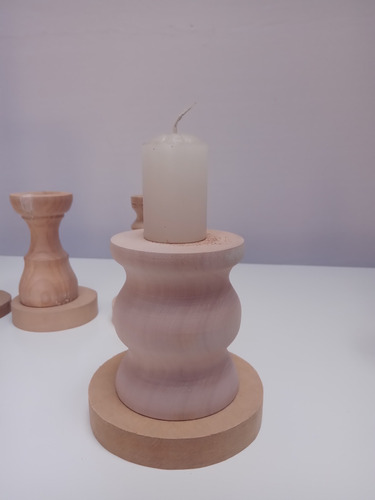 Candelabros Tornedos En Madera Lenga