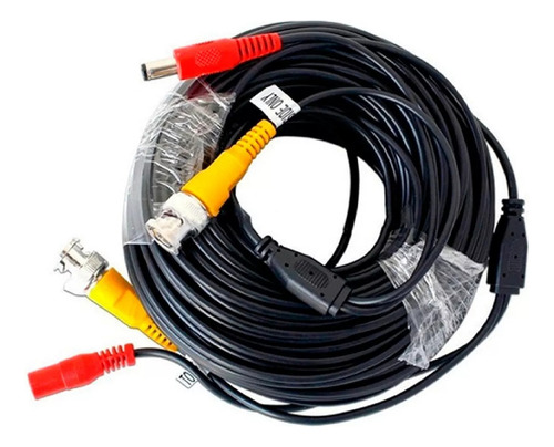 Cable Siames 20 Metros Para Camaras Seguridad Cctv Bnc Video