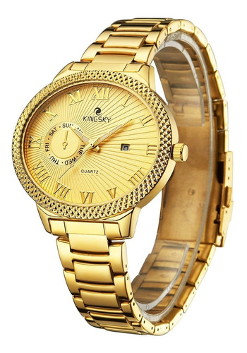 Reloj Dorado Kingsky Para Mujer