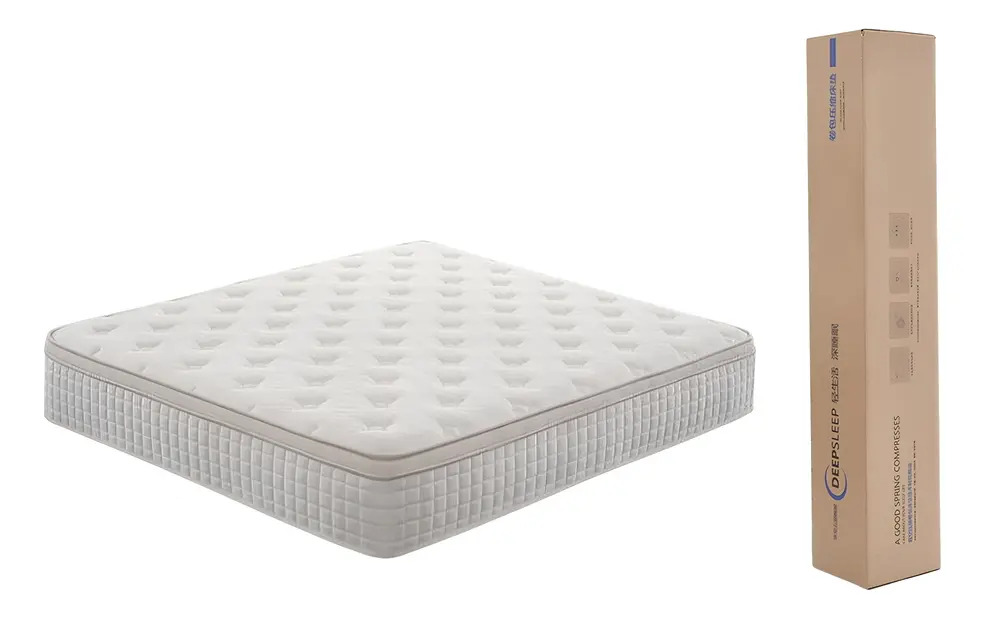 Colchón 2 Plazas 150x190x30cm Comprimido Pocket Lubabycas Color Blanco