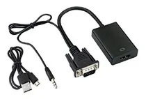 Comprar Adaptador Convertidor Vga A Hdmi C\u002Fcable Audio, Video Fullhd