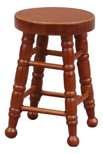 Nova 2 Silla De Ensueño For Casa De Muñecas, Taburete Marrón