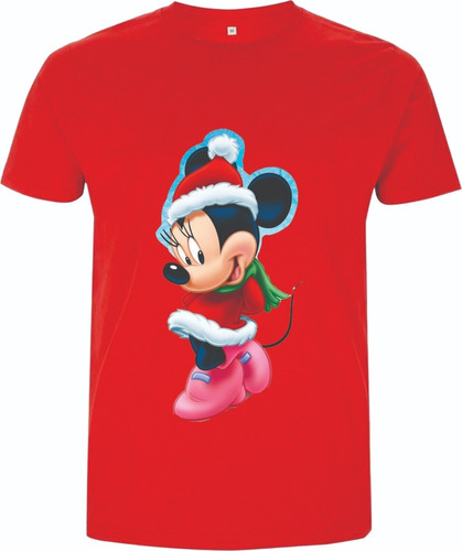 Camisetas Navideñas Minnie Mouse Vi Navidad Adultos Y Niños