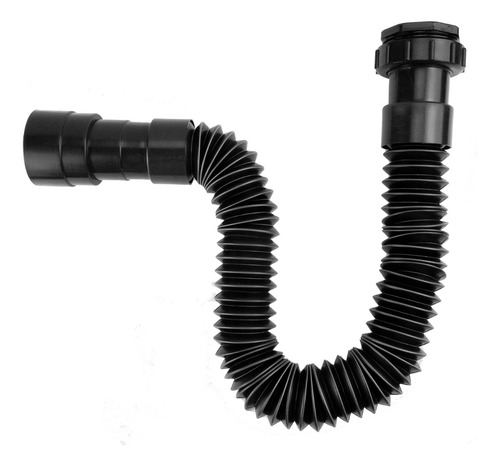 Sifão Sanfonado Universal Para Lavatórios Ou Tanques Preto