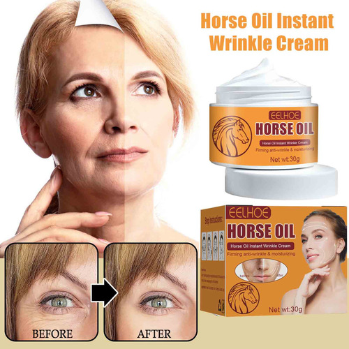 Crema Antiarrugas Instantánea A Horse Oil, Hidratante, Hidra