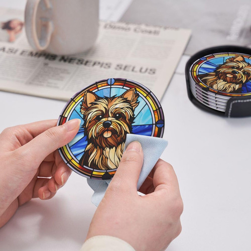 Juego De 6 Posavasos Yorkshire Terrier Regalo Para Mamá