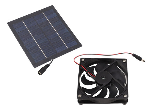 Kit De Ventilador De Panel Solar Portátil Con Alimentación D