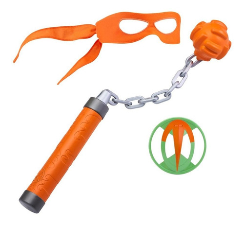 Imagen 2 de 3 de Tortugas Ninjas Set De Accesorios Juego De Rol Miguelangelo