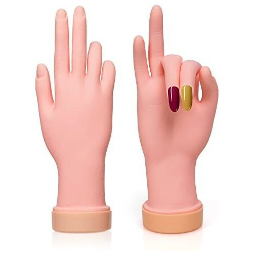 Manos De Practica Para Nail Art X 2u Flexible