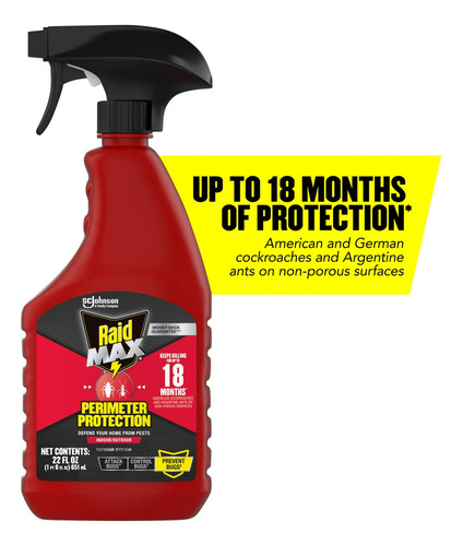 Insecticida Raid Max Perimetral Protection, Spray 22 Fl Oz