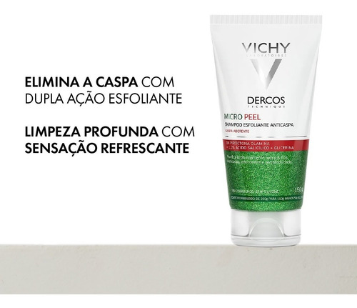 Shampoo Esfoliante Anticaspa Dercos Micropeel 150g Vichy