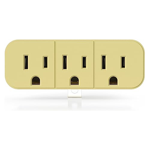 Adaptador Triple De 2 3 Clavijas Conexión Tierra, Conv...