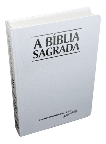 Imagem 1 de 2 de Bíblia Sagrada Letra Grande Acf Fiel Branca Casamento Luxo