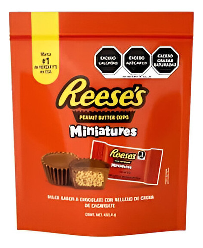 Chocolates Reese's Miniaturas Bolsa 432.4 G