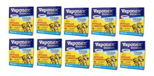 Coleira Vaponex Cães Antipulgas E Carrapatos -kit Com 10