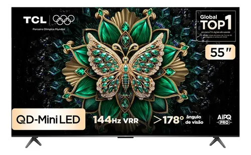 Smart TV TCL 55 Polegadas QLED Mini LED 4K C6K WiFi Bluetooth Goo...