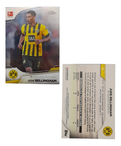 Carta Topps Borussia Dormund Jude Bellingham Rookie Figurita Jude Bellingham Estadio