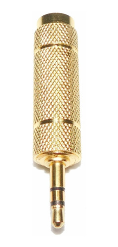 Imagen 2 de 3 de Adaptador Plug Hembra A Miniplug Stereo Macho Metalico