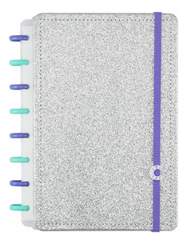 Caderno Lets Glitter Silver 2.0 - A5 - Caderno Inteligente