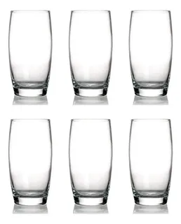 Kit 6 Copos Oca Nadir 300ml Vidro Para Agua E Suco