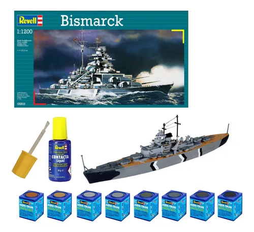 comprar Set Inicio Barco Bismarck 1\u002F1200 Model Kit Revell