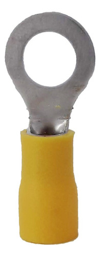 Terminal Anillo Conector Amarillo 6.3mm (12-10awg) 100 Unid