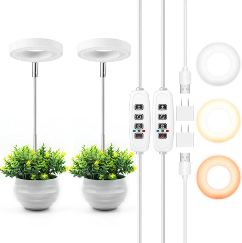 Luz Para Plantas De Interior, 48 Led 3000-6500k De Espectro 