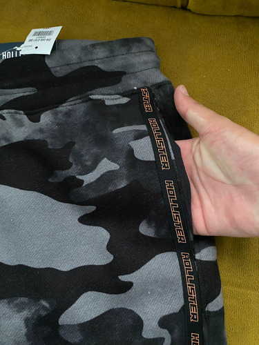 Jogger (pants) Hollister Gris Camuflaje Talla Grande (l) Mod