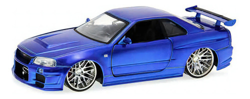 Nissan Skyline GT-r Bnr34 Rápido y Furioso de Brian 1:24 Jada