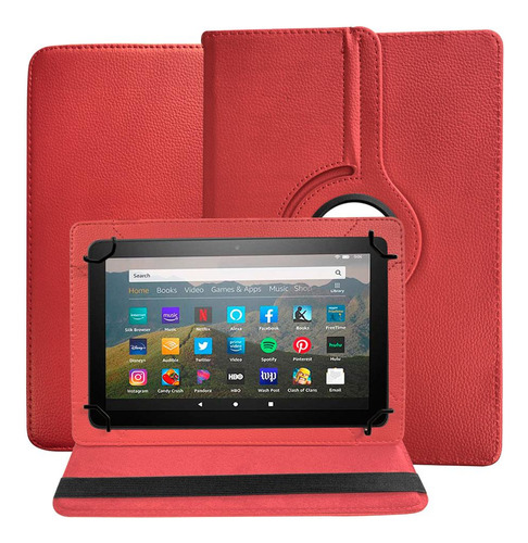 Capa Capinha Tablet Amazon Fire Hd8 Giratória Anti Impacto