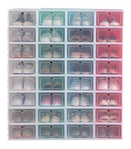 Imagen 2 de 7 de Cajones Organizador Zapatos Apilable 6 Unidades