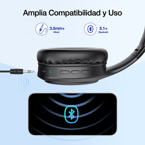 Audífonos Inalámbricos Bluetooth On Ear Headphones 1hora