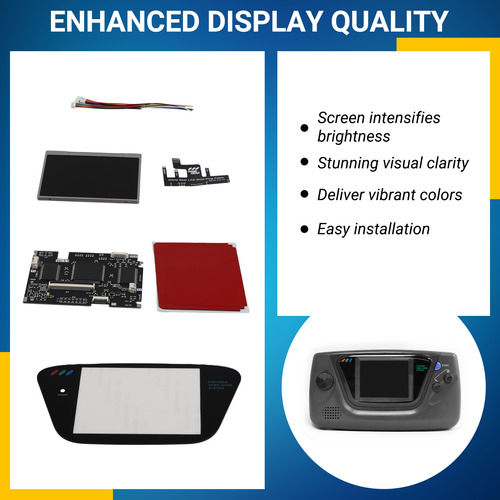 Kits De Pantalla Lcd V4 Ips Ogs Para Game Gear Full Screen V