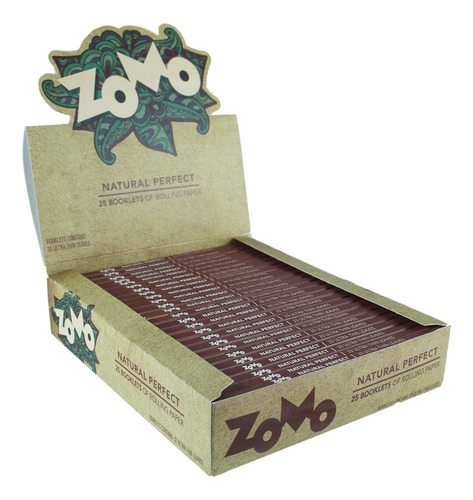 Caixa Seda Zomo Natural Smoking Brown Marrom C/25un Atacado
